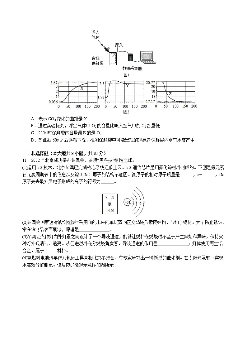 2023年中考第二次模拟考试卷：化学（福建卷）（考试版）A403