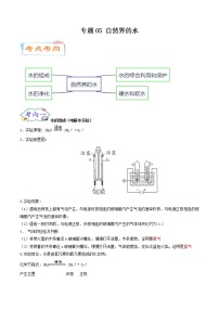 专题05 自然界的水（考点详解）（教师版含解析）-备战2023年中考化学考点微专题（全国通用）