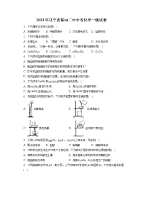 2023年辽宁省鞍山二中中考化学一模试卷（含答案解析）