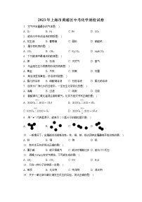 2023年上海市黄浦区中考化学质检试卷（含答案解析）