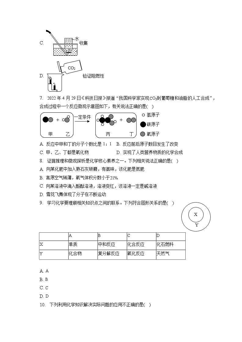 2023年安徽省滁州市来安县中考化学一模试卷（含答案解析）02