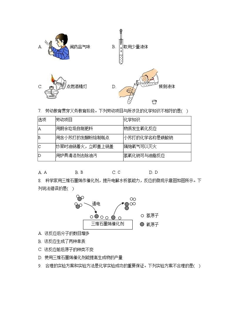 2023年安徽省六安市金寨县中考化学联考试卷（3月份）（含答案解析）第2页