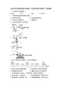 2023年江西省抚州市金溪一中等九校中考化学二检试卷（含答案解析）