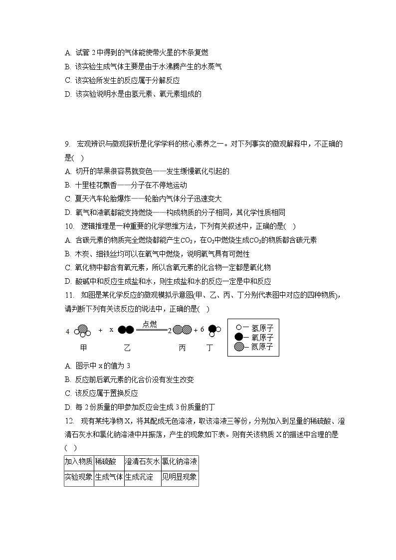 2023年山东省济南市天桥区中考化学一模试卷（含答案解析）02
