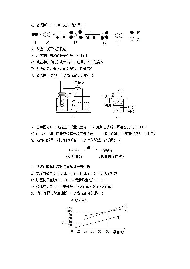2023年广东省东莞市东城实验中学中考化学一模试卷（含答案解析）02