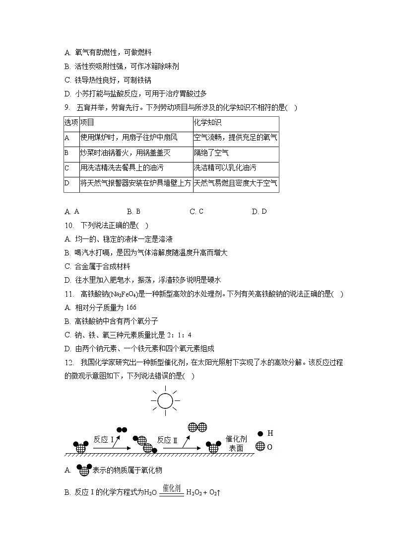 2023年广东省东莞市松山湖实验学校、中堂中学中考化学一模试卷（含答案解析）02