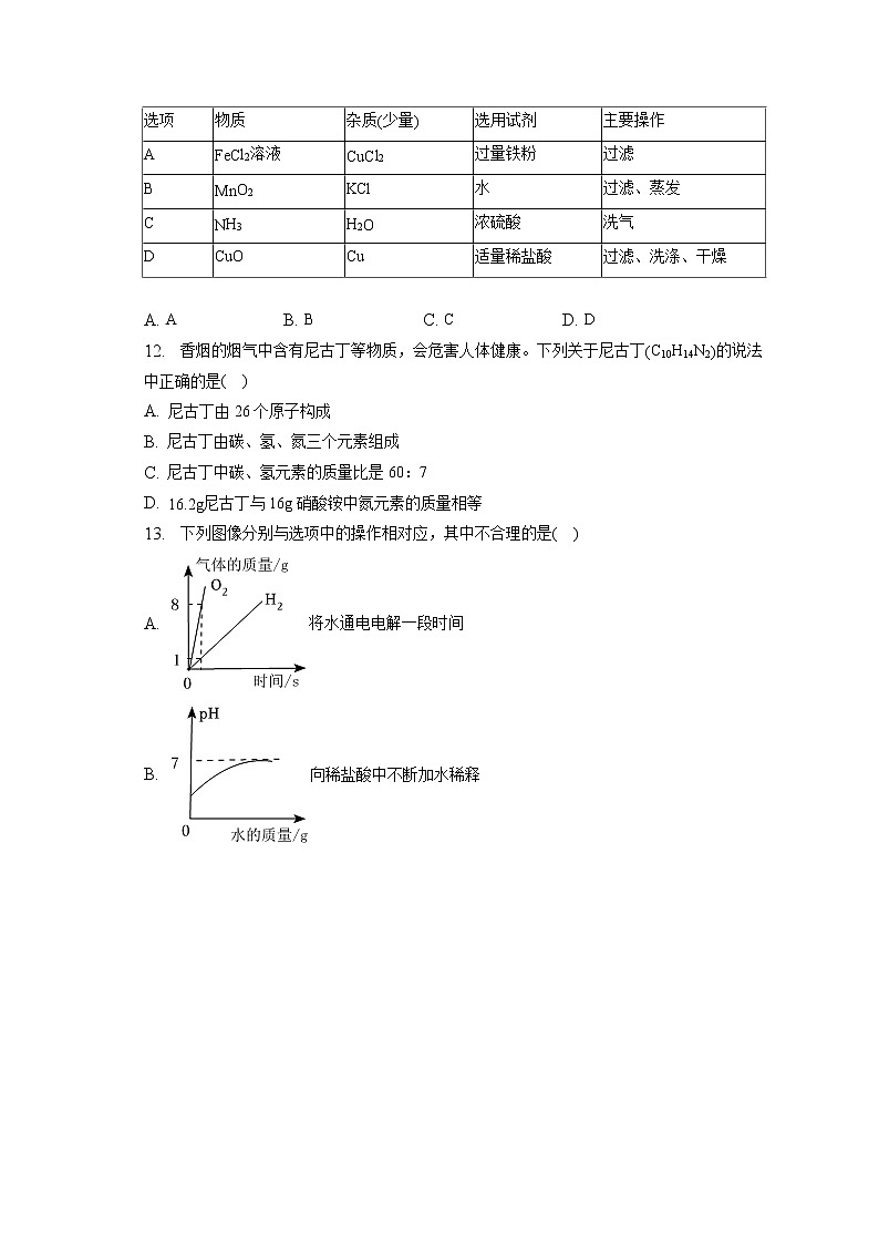 2023年河南省新乡市长垣县中考化学一模试卷（含答案解析）第3页