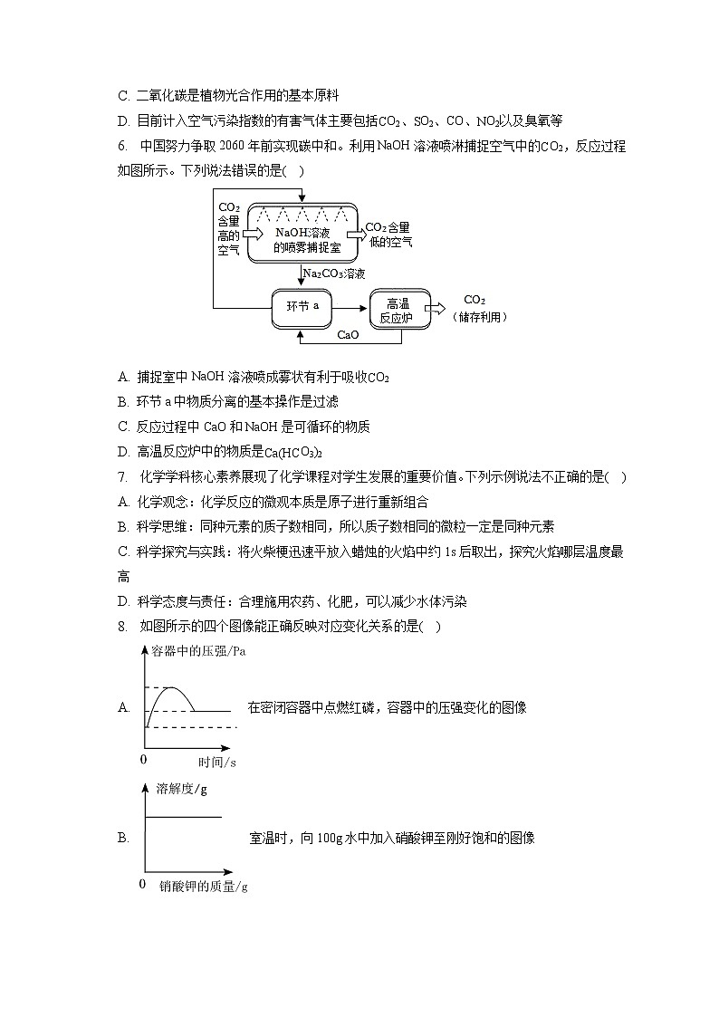 2023年湖南省常德市安乡县中考化学一模试卷（含答案解析）02