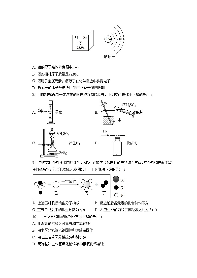 2023年甘肃省平凉四中中考化学一模试卷（含答案解析）第2页