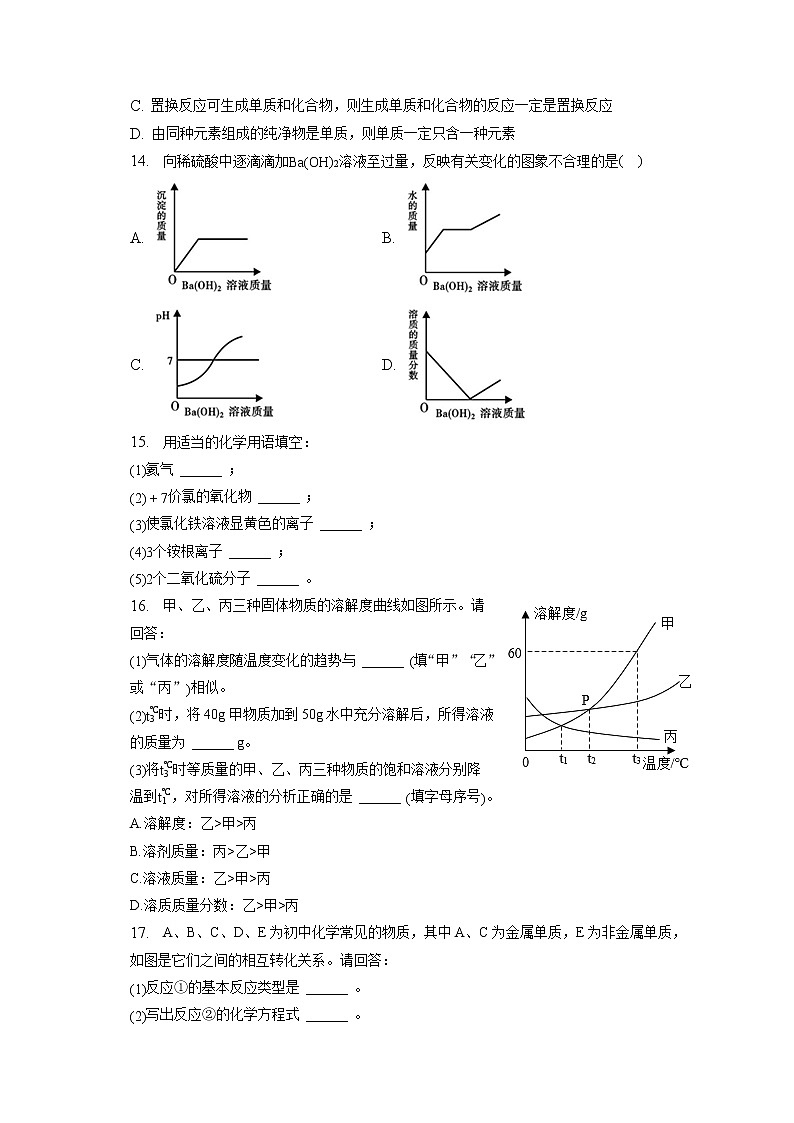 2023年内蒙古赤峰市红山十中中考化学一模试卷（含答案解析）03