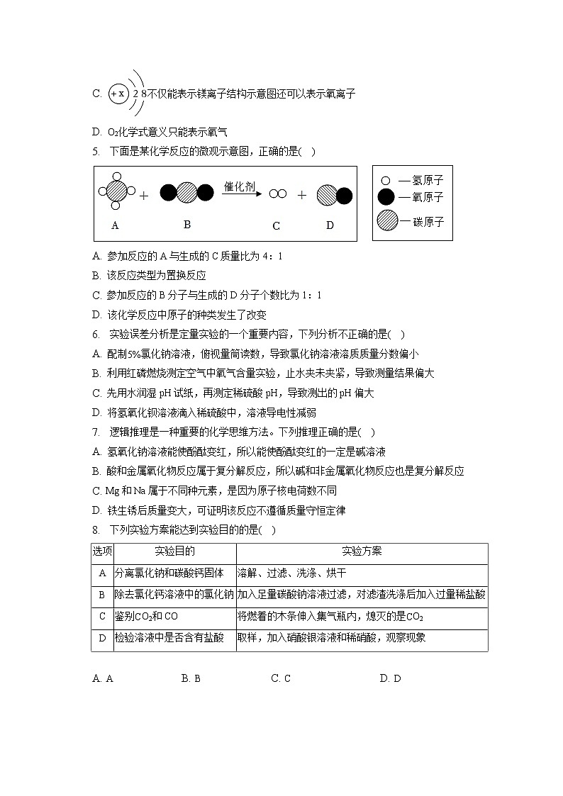 2023年陕西省西安市莲湖区益新中学中考化学三模试卷（含答案解析）第2页