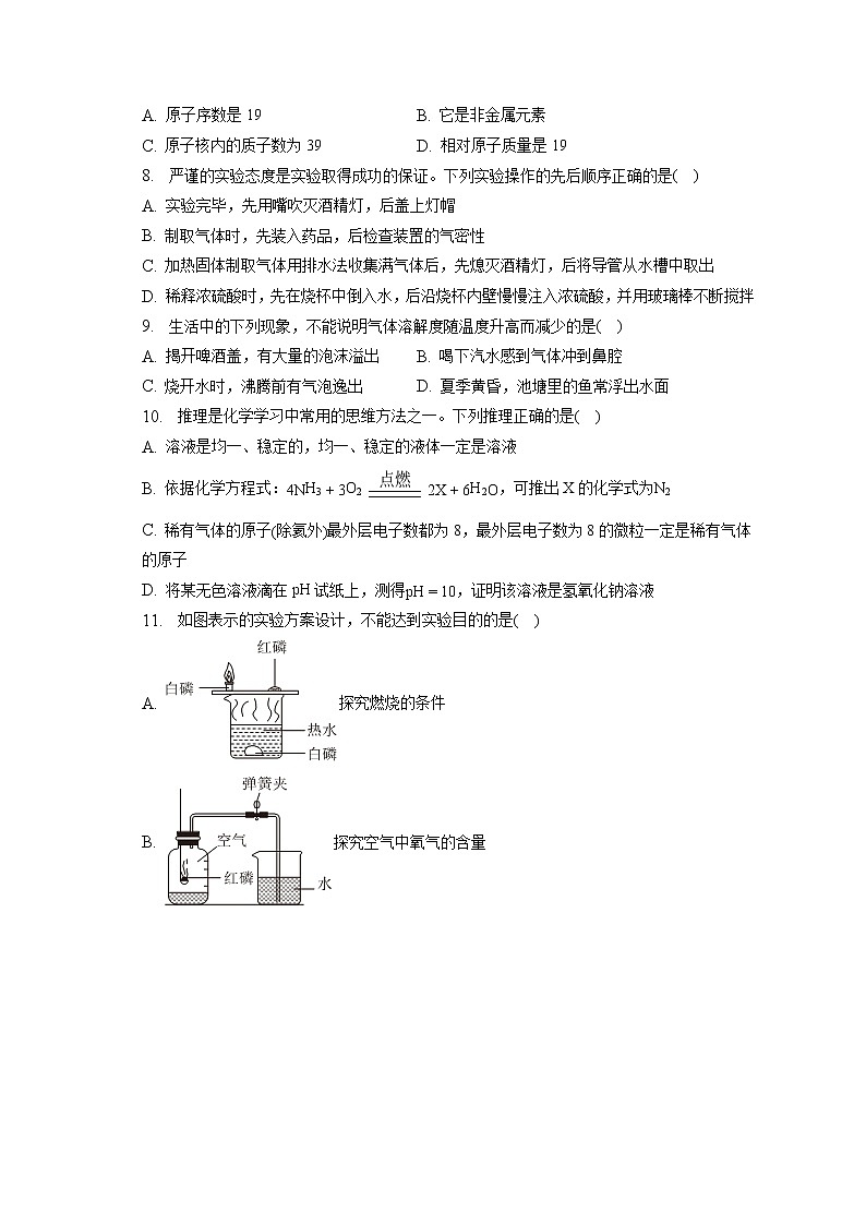 2023年宁夏吴忠市利通区中考化学一模试卷（含答案解析）第2页