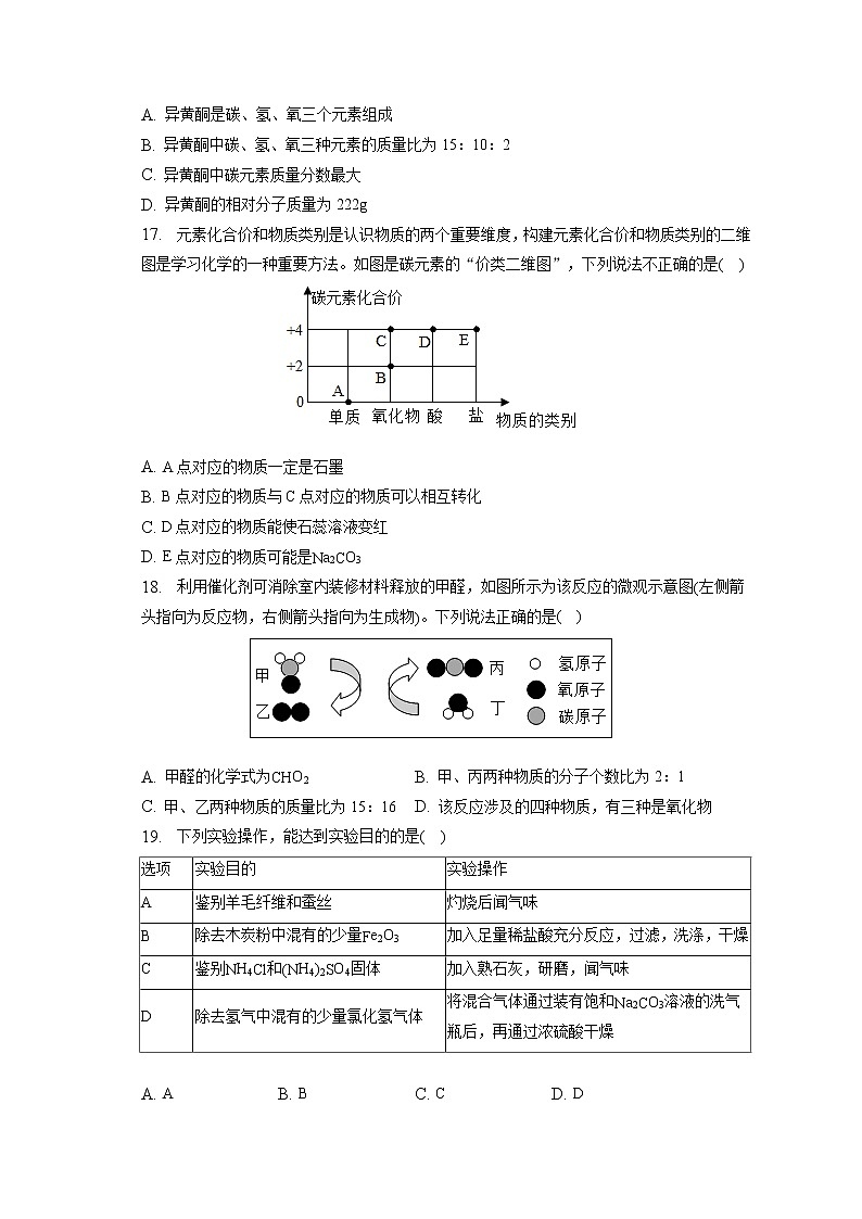 2023年云南省昭通市昭阳区中考化学一模试卷（含答案解析）03