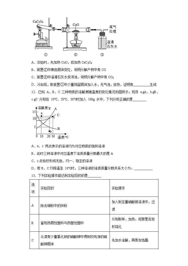 2023年江西省抚州市南城县中考一模化学试题03