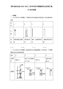 四川省乐山市2020-2022三年中考化学真题知识点分类汇编-07化学实验