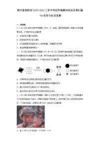 四川省资阳市2020-2022三年中考化学真题知识点分类汇编-06化学与社会发展