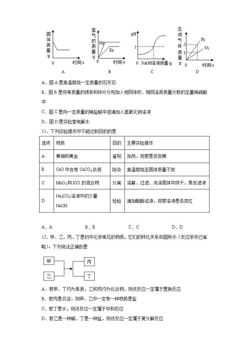 2023年山东省东营市中考二模化学试题03