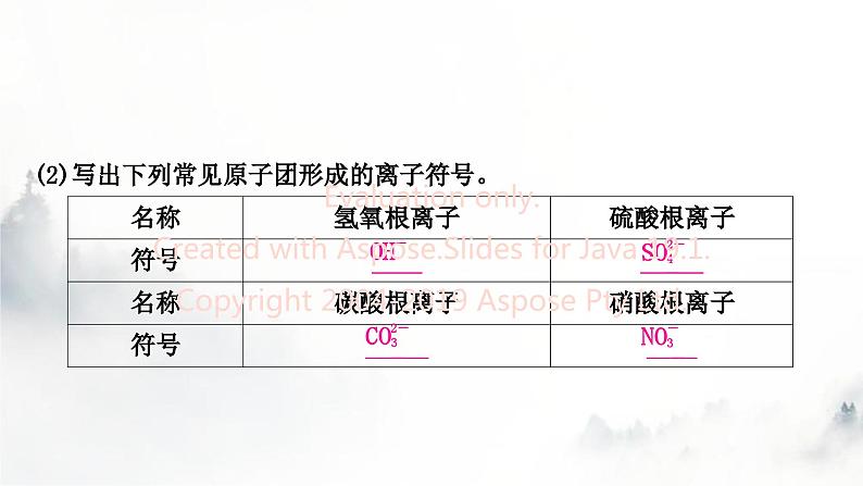 中考化学复习重难突破1化学用语练习课件07