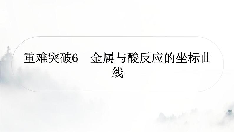 中考化学复习重难突破6金属与酸反应的坐标曲线练习课件第1页