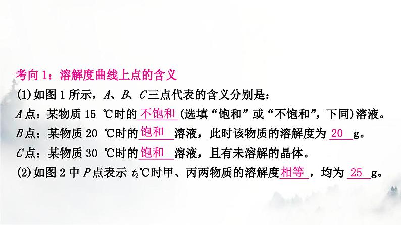 中考化学复习重难突破9溶解度及溶解度曲线的应用练习课件第5页