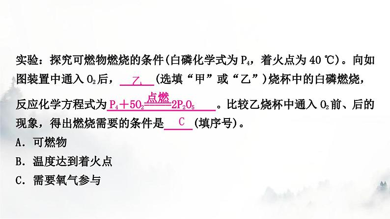 中考化学复习第七单元燃料及其利用练习课件第7页
