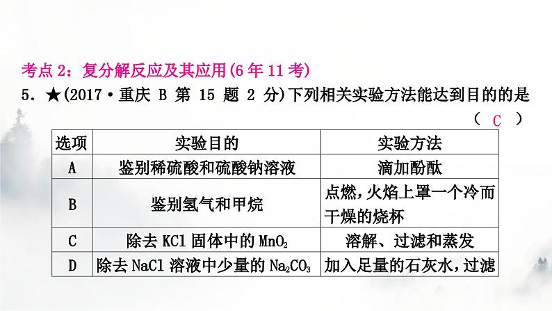 中考化学复习第十一单元盐化肥练习课件第7页