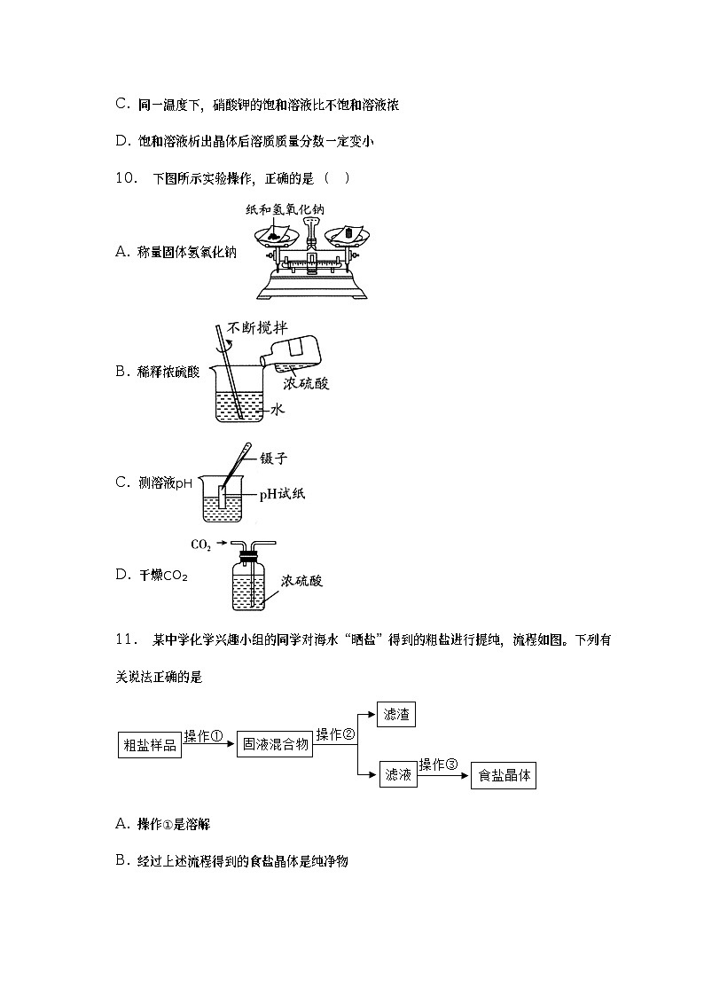 2023年安徽省滁州市南片五校中考第二次模拟化学试题（含答案）第3页