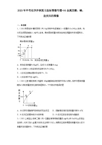 2023年中考化学冲刺复习坐标图像专题模拟新题专练-04金属及酸、碱、盐反应的图像