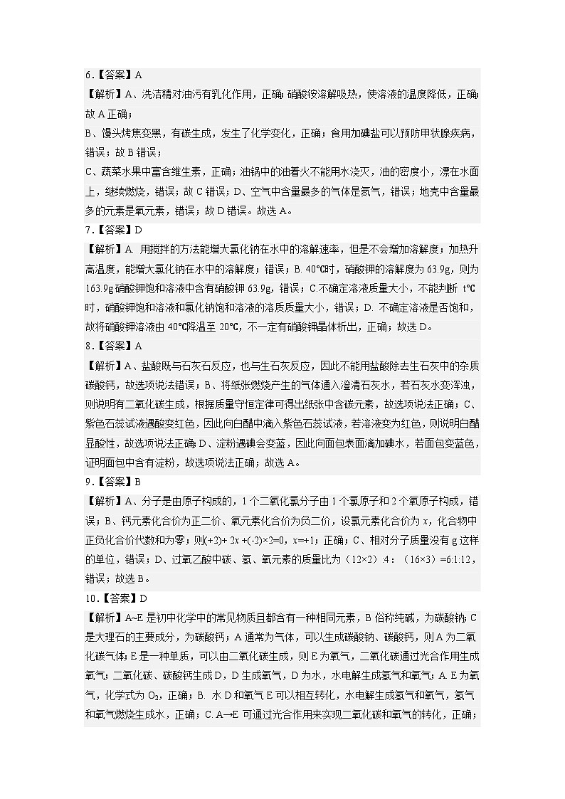 化学（徐州卷）-学易金卷：2023年中考第二次模拟考试卷02