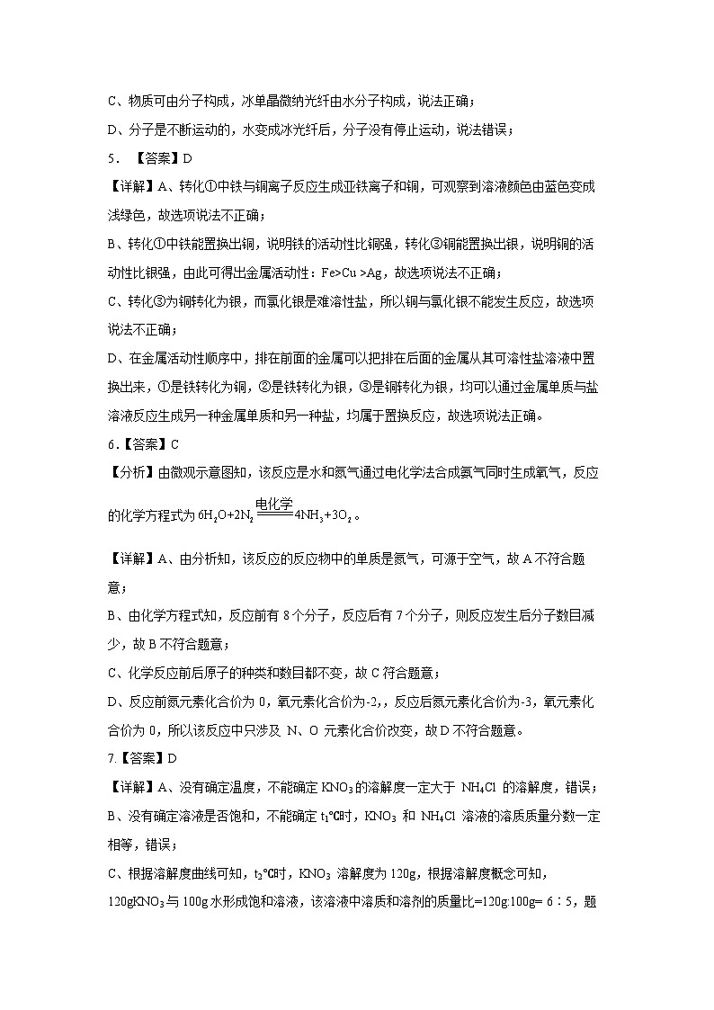 2023年中考-化学押题预测卷02（徐州卷）（含考试版和全解全析）02