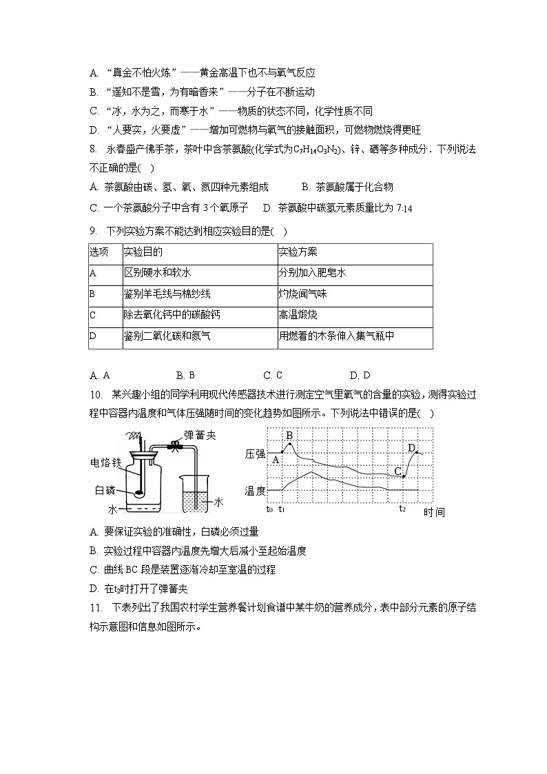 2023年福建省南平市政和县中考化学一模试卷（含答案解析）02