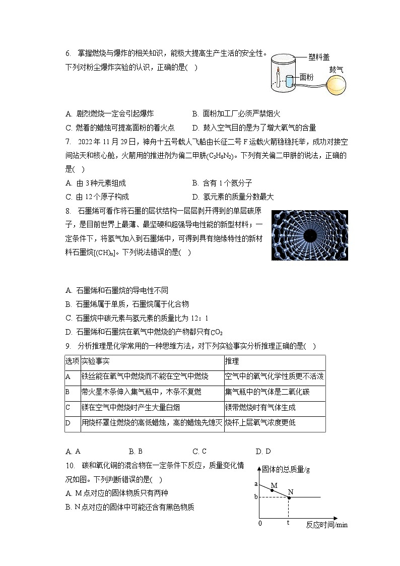 2023年福建省三明市中考化学一检试卷（含答案解析）02