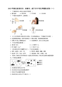 2023年湖北省黄冈市、孝感市、咸宁市中考化学模拟试卷（一）(含答案解析)