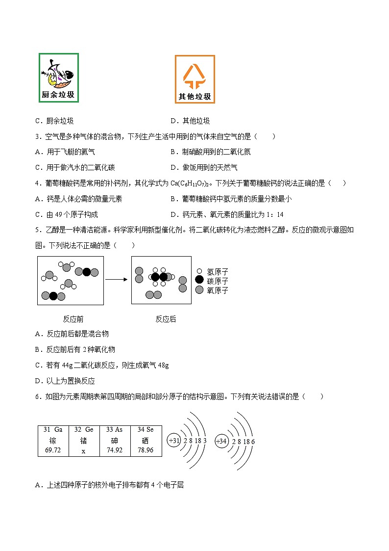 化学（广州卷）2023年中考第一次模拟考试卷（考试版）第2页