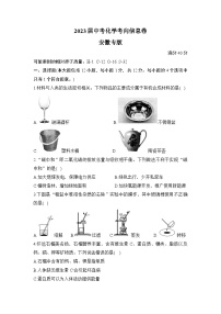 2023届中考化学考向信息卷 安徽专版