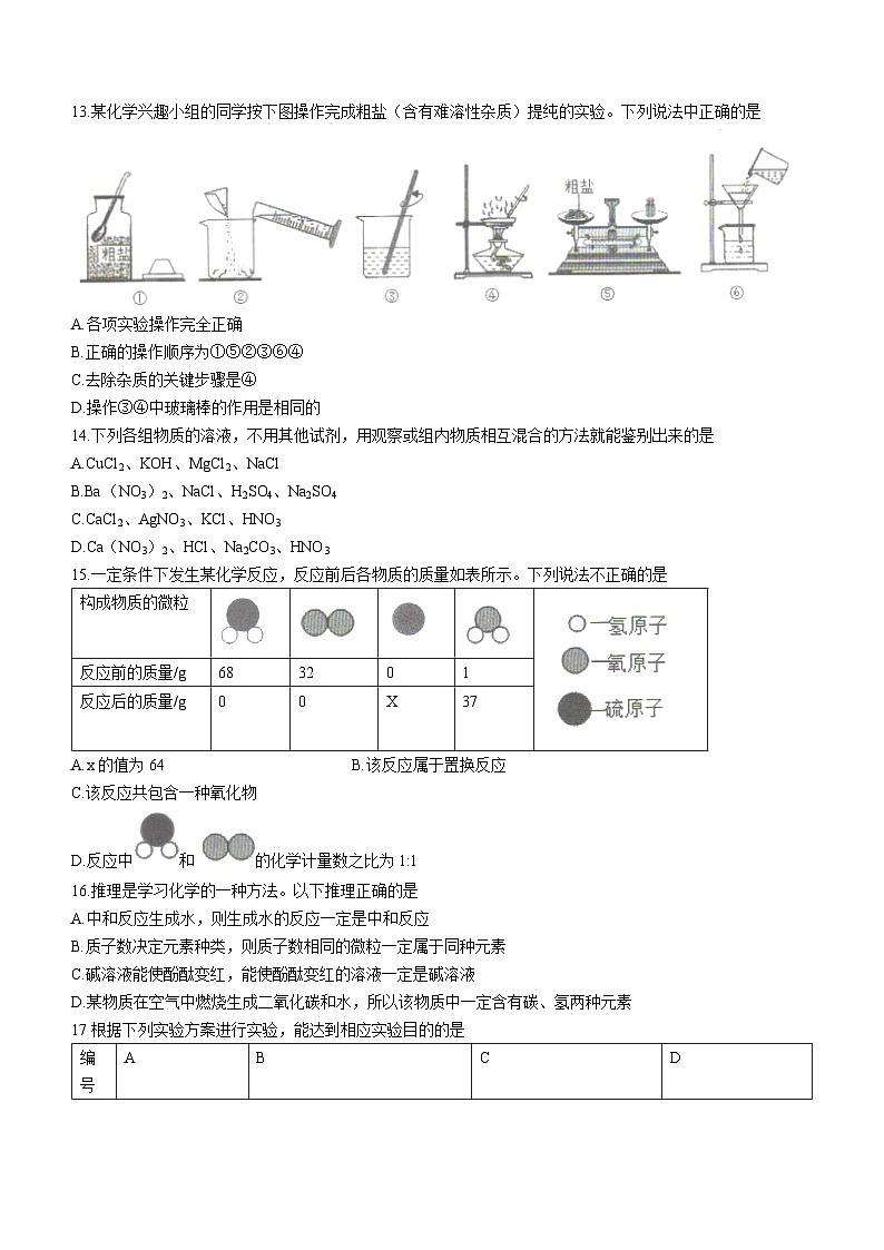 2023年山东省泰安市新泰市中考一模化学试题03