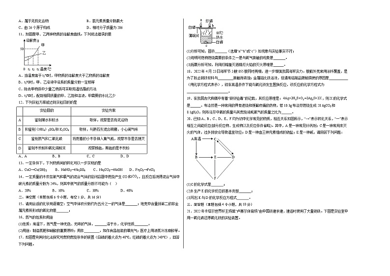 化学（河南卷）-学易金卷：2023年中考考前押题密卷（含考试版、全解全析、参考答案、答题卡）02