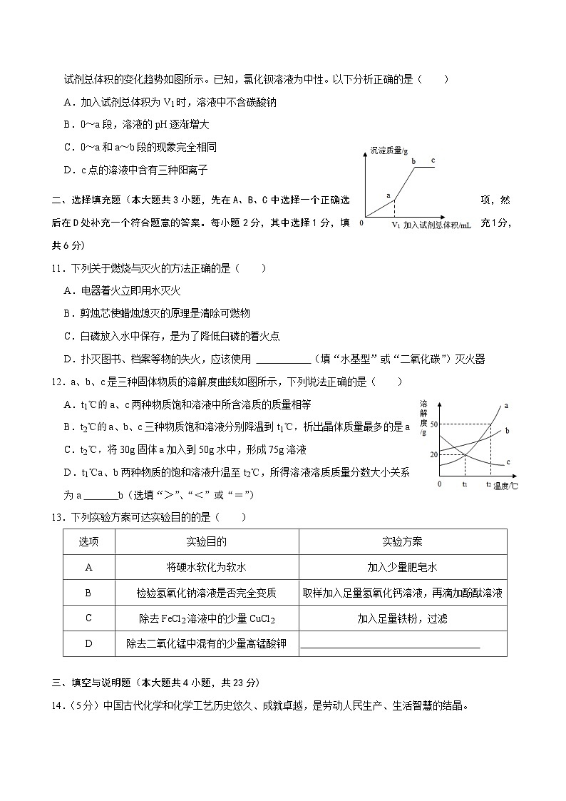 化学（江西卷）-学易金卷：2023年中考考前押题密卷（含考试版、全解全析、参考答案、答题卡）03