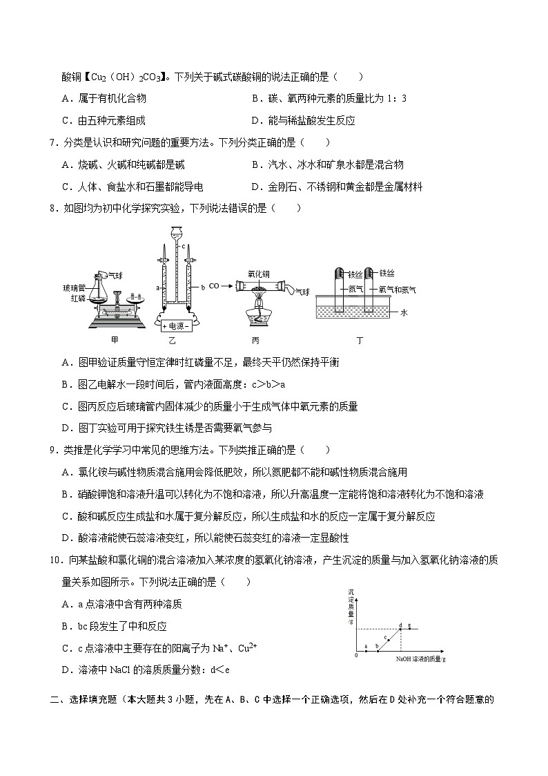 化学（江西卷）-【试题猜想】2023年中考考前最后一卷（考试版+答题卡+全解全析+参考答案）02