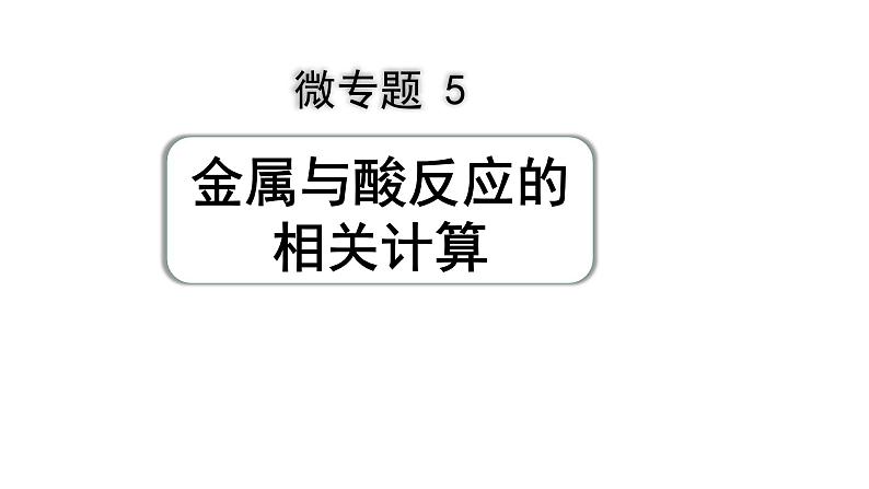 05.微专题5  金属与酸反应的相关计算课件PPT第1页