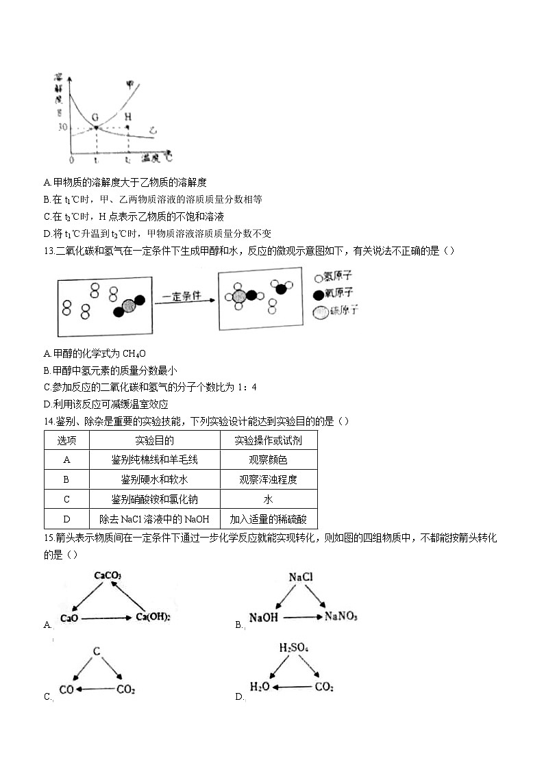 2023年广东省东莞市中考二模化学试题（含答案）第3页