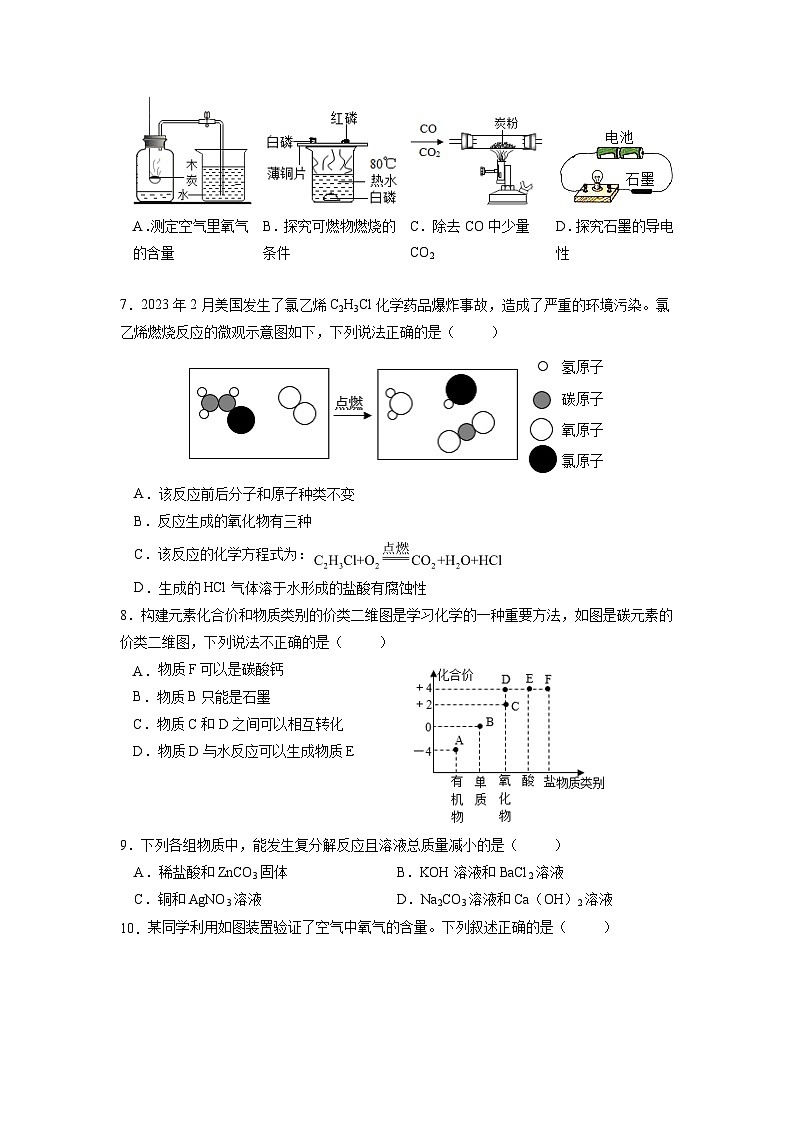 必刷卷01——2023年中考化学考前30天冲刺必刷卷（重庆专用）（原卷版）第2页