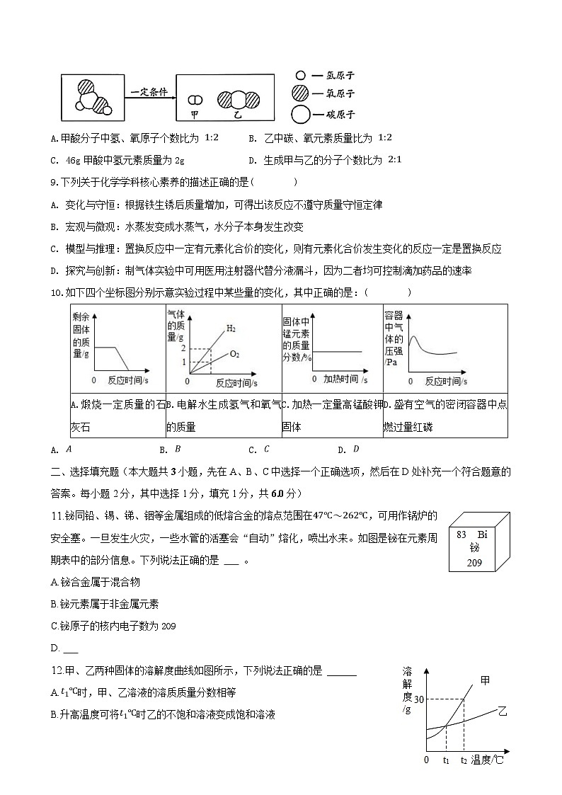 必刷卷04——2023年中考化学考前30天冲刺必刷卷（江西专用）（原卷版）第3页