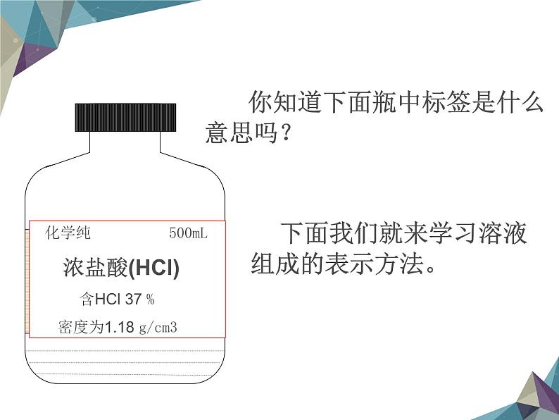 人教版初三九年级化学第九单元课题3溶液的浓度课件PPT第3页