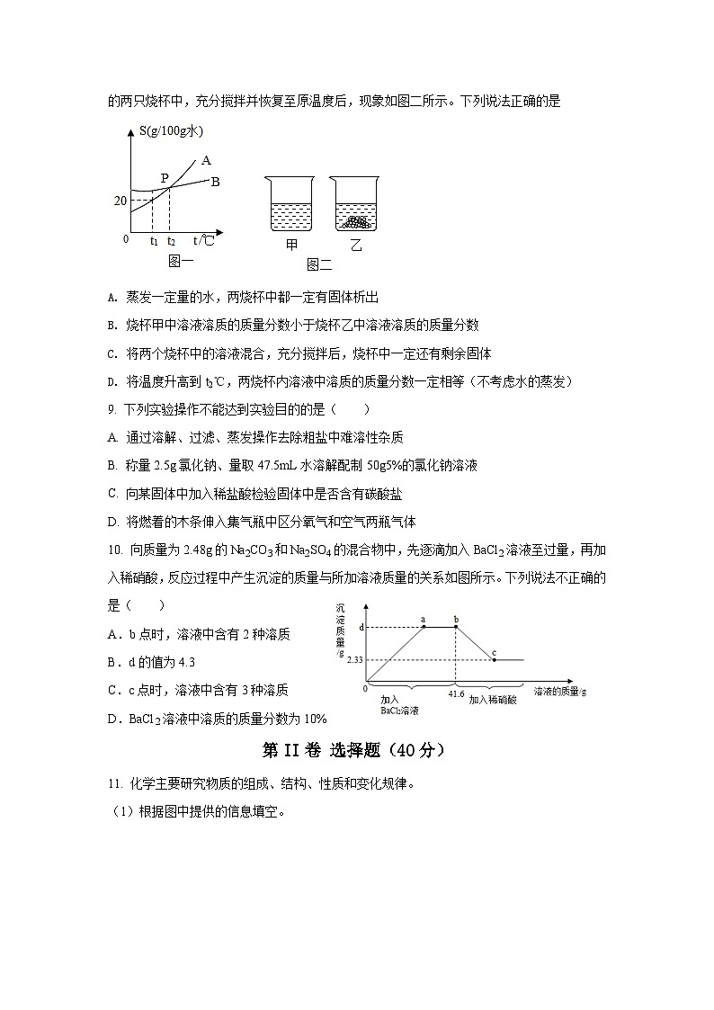 2023江苏省海安市城南实验中学二模化学试卷（含答案）03