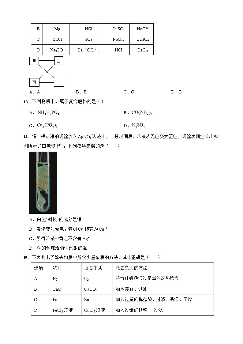 2023年山东省淄博市中考模拟化学试题+(4)03