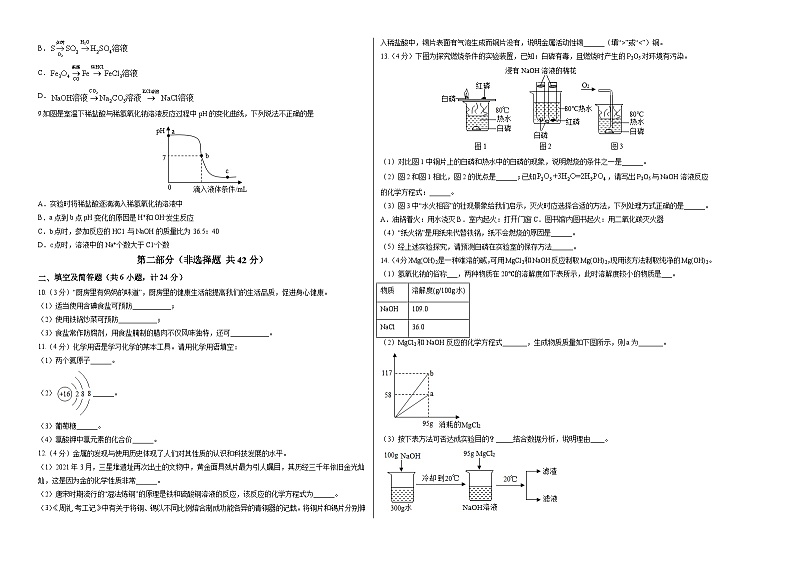 （陕西卷）2023年中考化学第二次模拟考试02