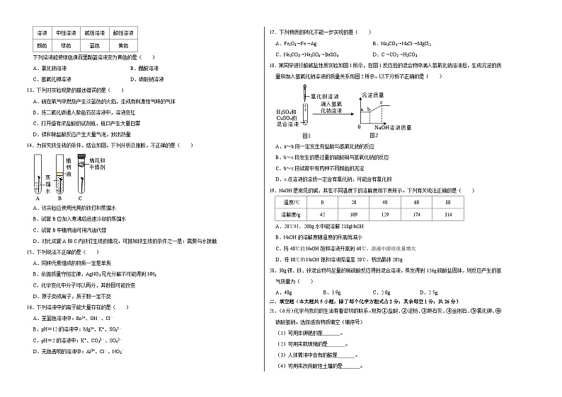 化学（广西卷）2023年中考考前最后一卷（考试版）A3第2页