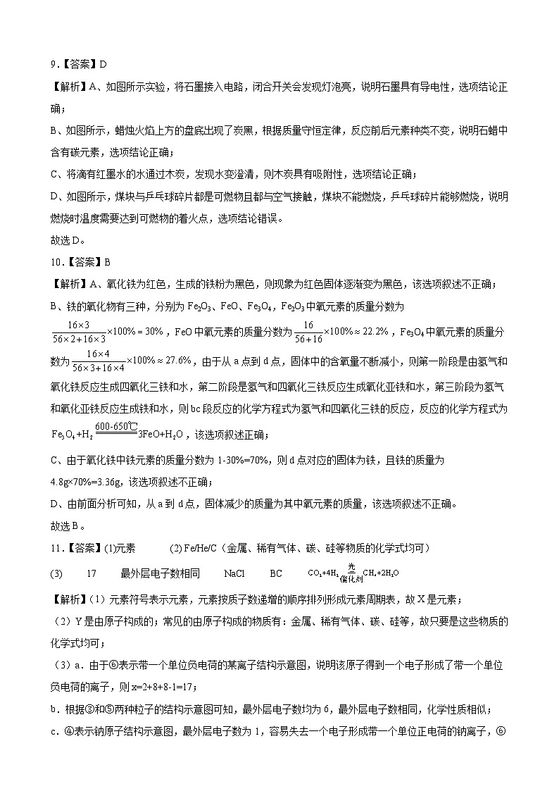 化学（南通卷）2023年中考考前最后一卷（全解全析）03