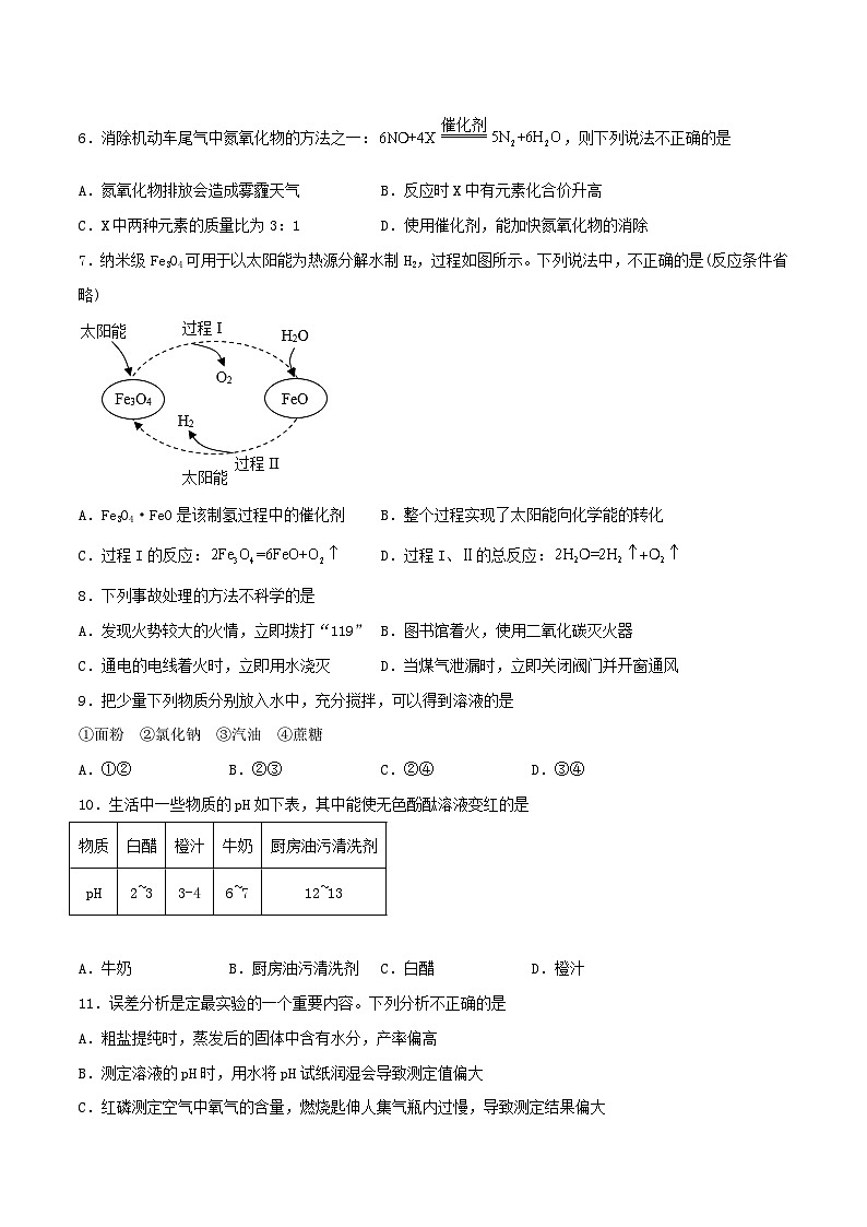 化学（云南卷）2023年中考考前最后一卷（考试版）A4第2页